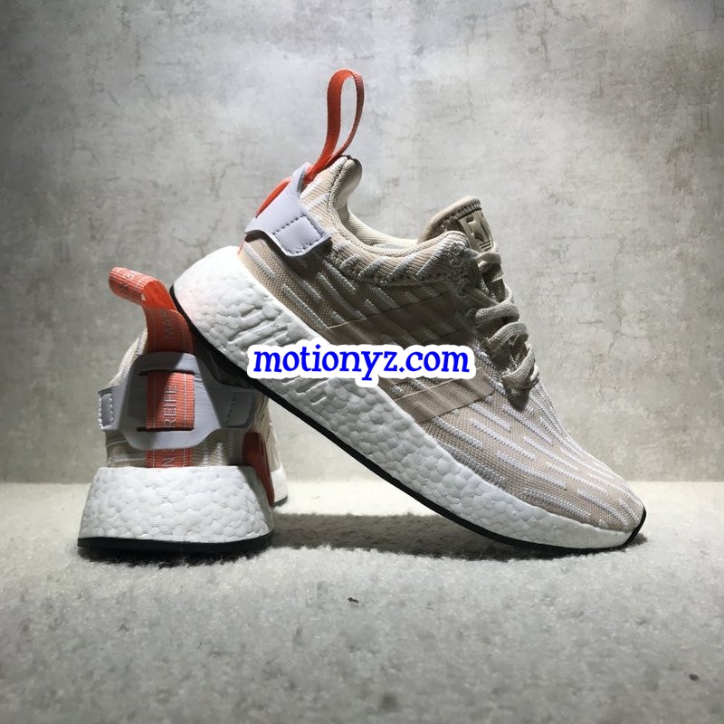 Real Boost Adidas NMD R2 PK Linen White